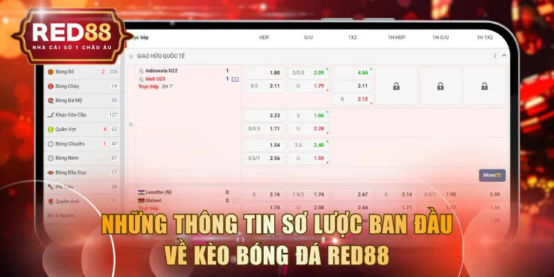 Những thông tin sơ lược ban đầu về kèo bóng đá RED88