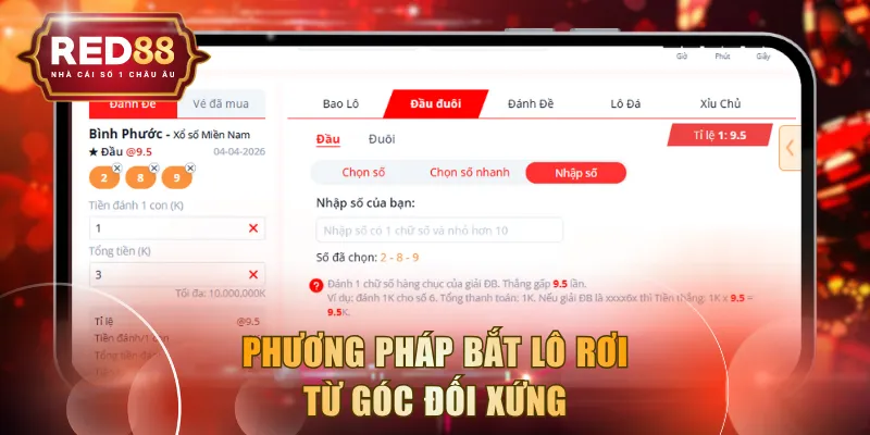 Phương pháp bắt lô rơi từ góc đối xứng